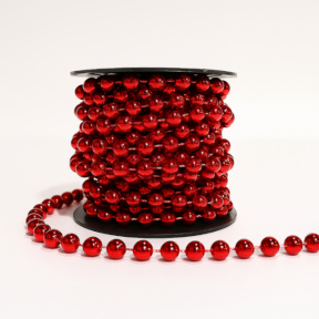 Fir decorativ cu margele, roșu, 5 m