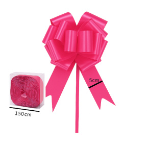 Panglica cadou - minge, autoformare, 5*150 cm, roz aprins