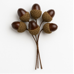 Декор, букет жёлудей (6 шт), 11 см