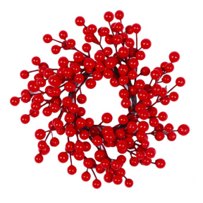 Decor, coroana de Craciun cu fructe de padure roșii, 25 cm