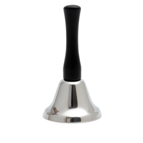 Anul Nou, Clopoțel decorativ argintiu, diametru 50 mm