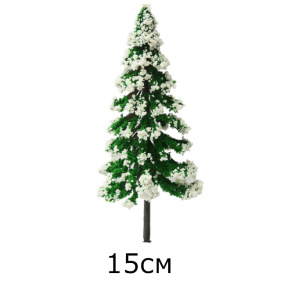 Brad de Crăciun decorativ, plastic, 15 cm