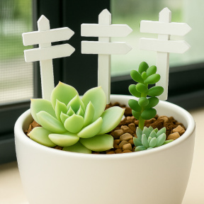 Set de semne decorative pentru meșteșuguri, 3 bucați, alb