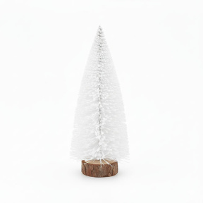 Anul Nou. Brad artificial decorativ, 10 cm, alb