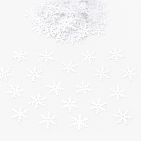 Set fulgi de zăpadă-confetti, albi, 3 cm