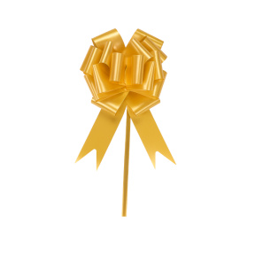 Лента подарочная - шар, самосборная, 3*120 см, золотая