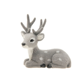 Фигурка для декора, Серый олень, 8*3*7 см