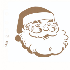 Трафарет Дед Мороз, 14*14 см