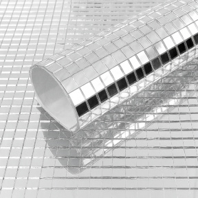 Autocolant mozaic de sticlă, 30*30 cm, argintiu