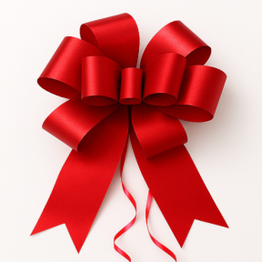 Лента подарочная - шар, самосборная, 2,8*95 см, красная