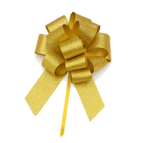 Лента подарочная - шар, самосборная, 2,8*95 см, золотая