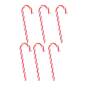 Set de Pandantive Decorative - Acadea, Roșu și Alb, 6 buc