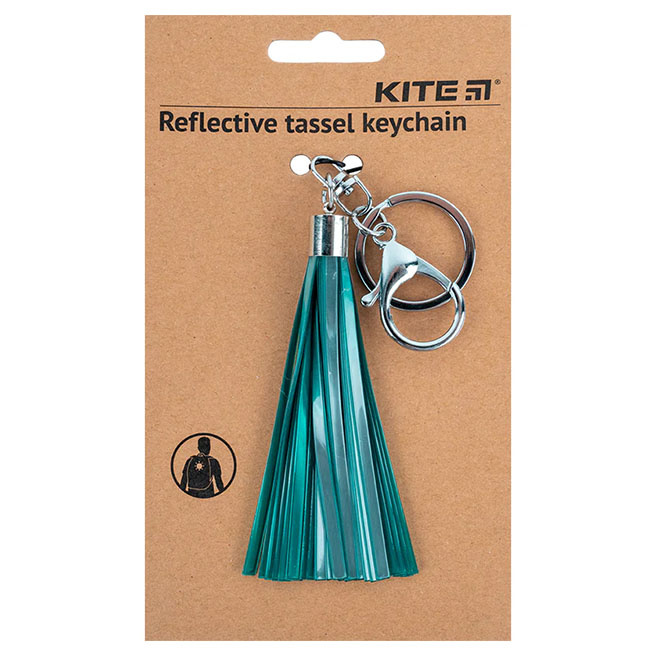 Breloc reflectorizant Kite, verde