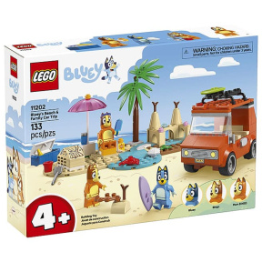 Constructor LEGO Bluey Excursie cu mașina familiei și plajă Bluey