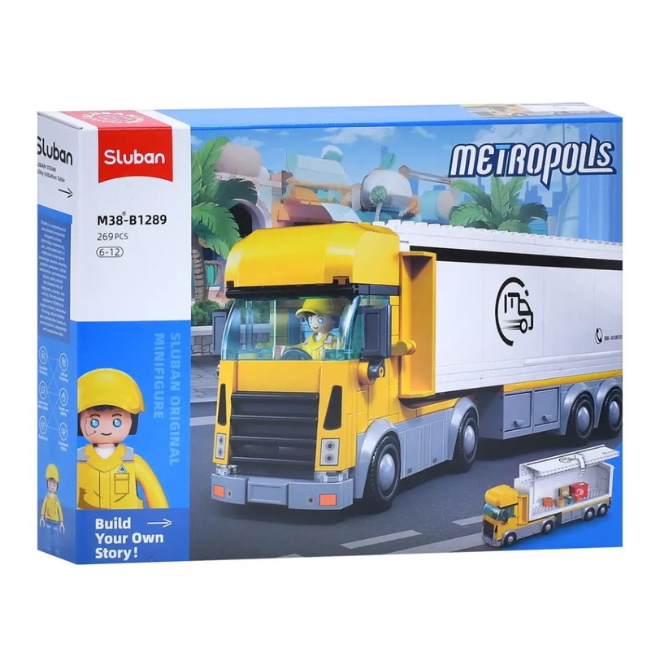 Set de construcție Sluban „Camion de livrare”, 269 piese