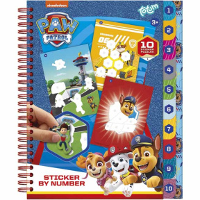 Книга для творчества с наклейками по номерам Paw Patrol