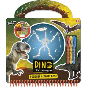 Dino Set cu șabloane, autocolante, foi de joc, pixuri gel
