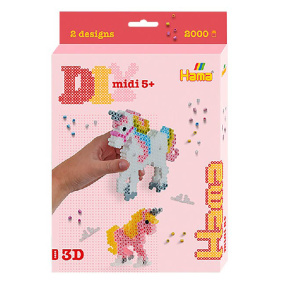 Set mozaic cu mărgele de călcat M Unicorni (2000 elemente)