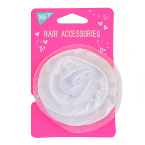 Fundă cu elastic YES Trandafir alb în boboc, d. 8,5 cm