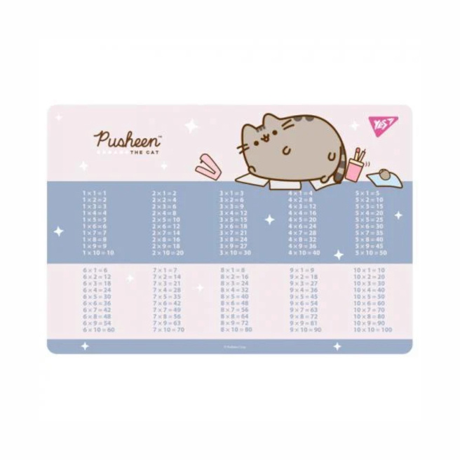 Suport pentru masă din plastic YES Pusheen Big Cat (tabla înmulțirii) 49x29 cm