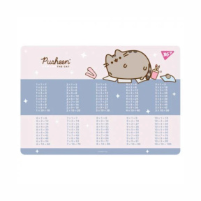 Подложка для стола пластиковая YES Pusheen Big Cat (таблица умножения) 49х29 см
