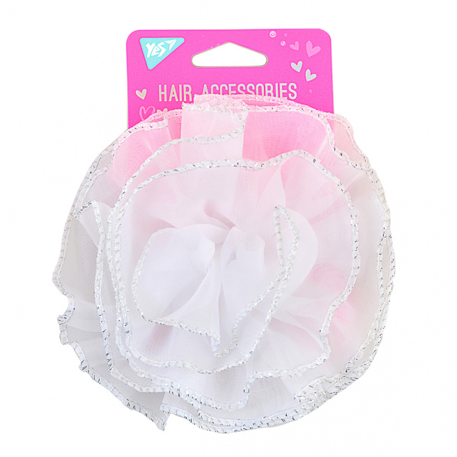 Fundă cu elastic YES Trandafir alb d.13 cm