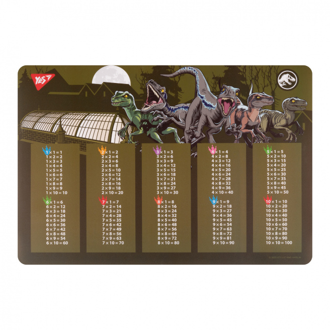 Suport pentru masă YES Jurassic World (tabla înmulțirii) 49 x 29 cm