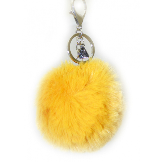 Breloc YES Yellow Fluffy cu puf