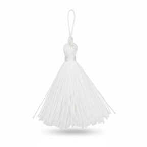 Set de ciucuri, alb, 5 cm, 10 buc.