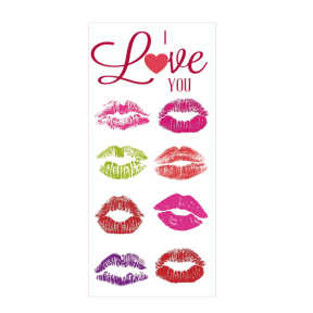 Набор наклеек с татуировкой ко Дню святого Валентина, микс 3