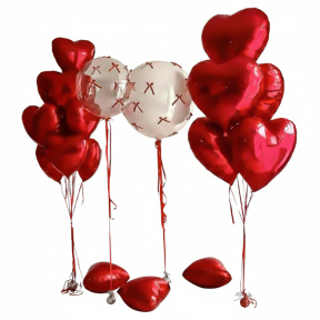 Set baloane în formă de inimă, 30 buc.