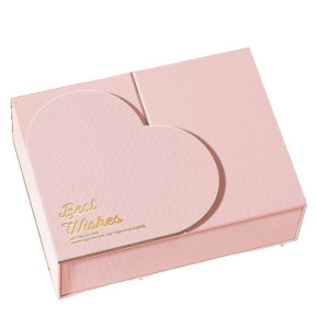 Cutie cadou cu inimă, roz, 24 × 24 × 9 cm