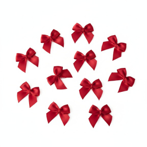 Set de funde roșii late, lățime 1 cm, 10 buc.