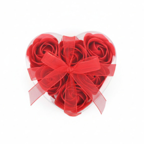 Набор мыла "Цветок" в коробке в форме сердца, микс 1