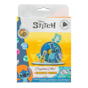 Figurină cu mozaic cu diamante. Stitch-muzician