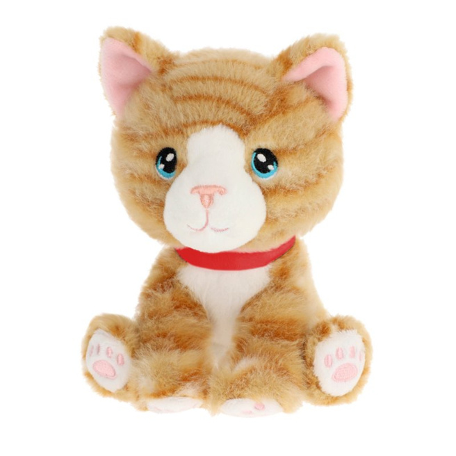 Jucărie moale Keeleco Kitty Love Pisicuță 14 cm orange