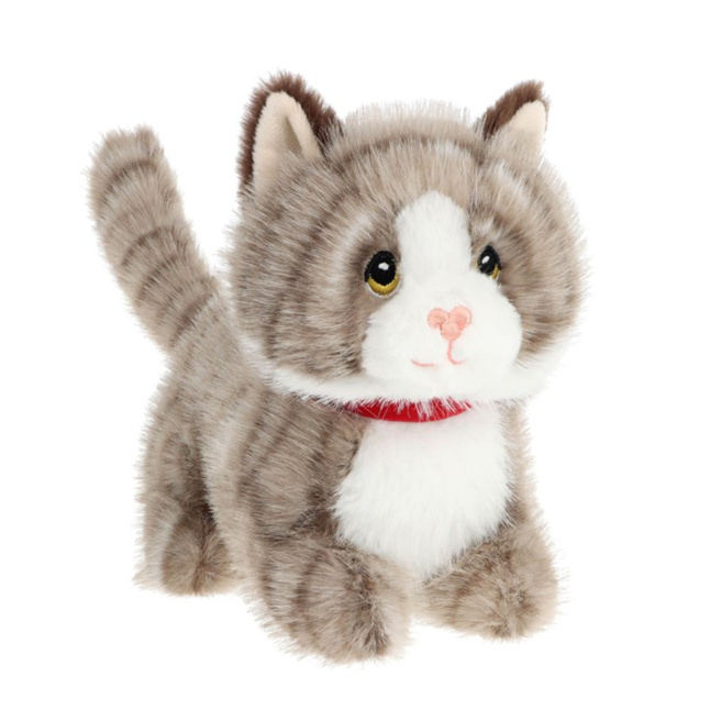 Jucărie moale Keeleco Kitty Love Pisicuță saritoare18 cm sură