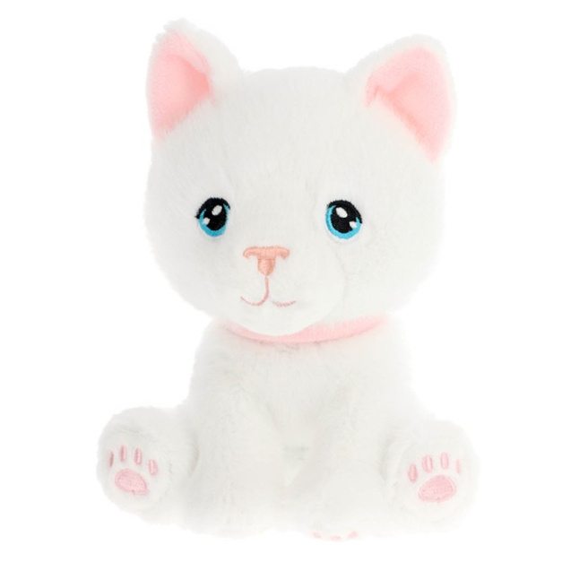 Jucărie moale Keeleco Kitty Love Pisicuță 14 cm albă