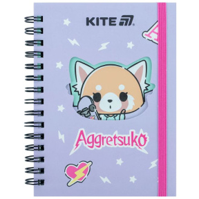 Carnet cu spirală, A6, 80 foi, pătrățele, Aggretsuko