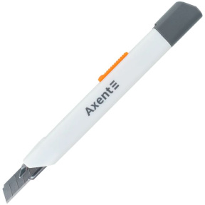 Нож 9 мм AXENT 6607 с металлической направляющей, белый