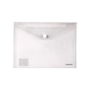 Папка-конверт А5 на кнопке Axent прозрачная