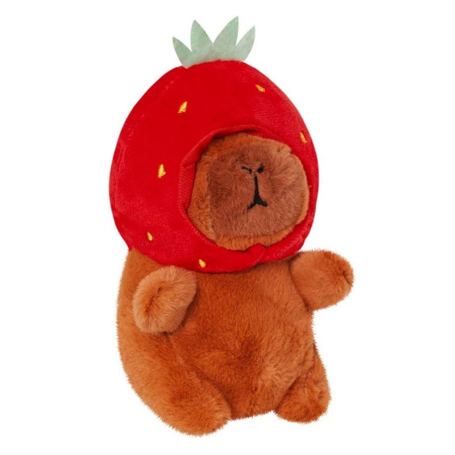Мягкая игрушка STIP Капибара клубничка, 13 см