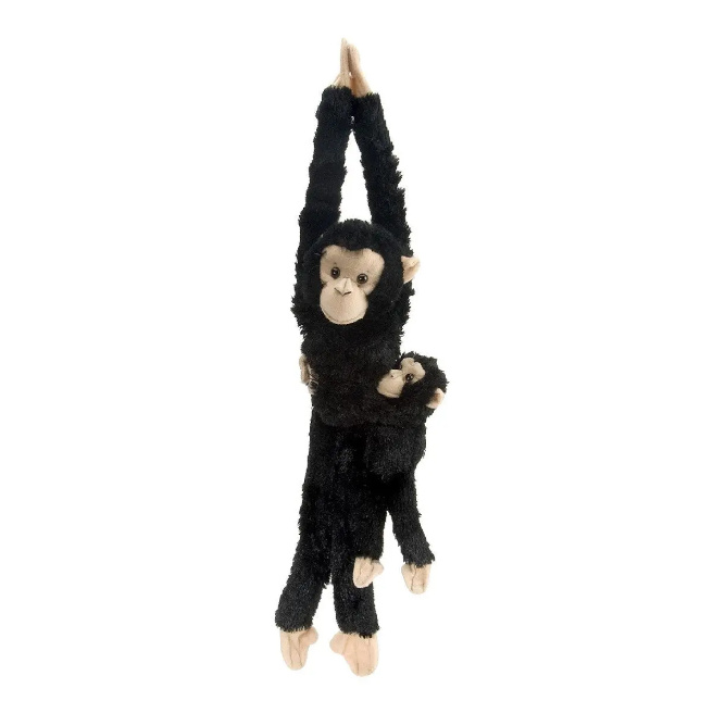Jucărie de pluș Hanging Monkeys Cimpanzeu cu pui 50 cm