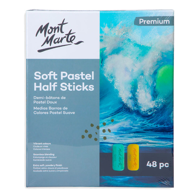Set de pasteluri Mont Marte Soft Pastel Half Sticks, 48 buc.