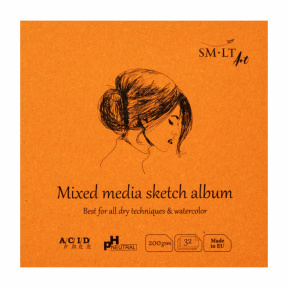 SMLT Sketchbook Mixed media 14x14 cm, 32 foi, 200 g/m²