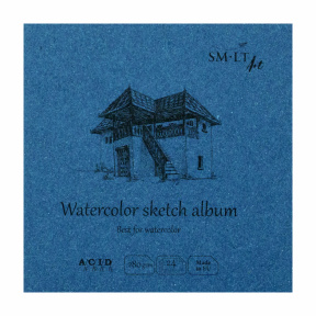 SMLT Sketchbook pentru acuarele 14x14 cm, 24 foi, 240 g/m²