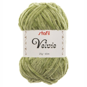 Fir de tricotat Stafil Velvie, poliester, 25g, 65m, culoare verde