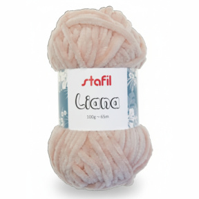 Fir de tricotat Stafil Liana, poliester, 100g, 65m, culoare roz pal