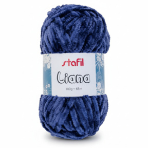 Пряжа Stafil Liana, полиэстер, 100г, 65м, цвет темно-синий