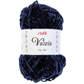 Пряжа Stafil Velvie, полиэстер, 25г, 65м, цвет темно-синий